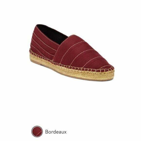 Marc Jacobs Womens Red Wine Sienna Gold Heel Espadrilles Slip On Flats Sz 8 New - Picture 4 of 9